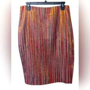🍁 3 For $12 Rachel Roy Striped Zip Side Women's Skirt Fall Colors Must Bundle